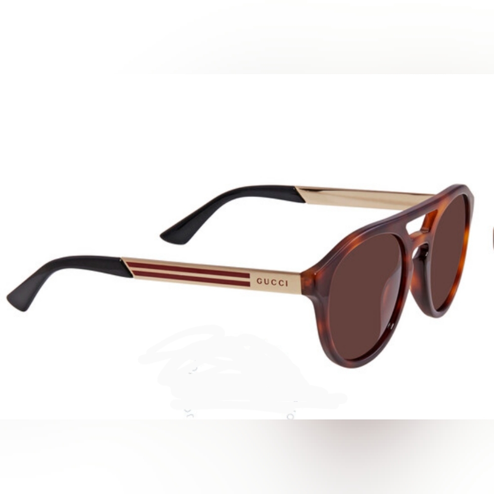 Gucci Brown Aviator Sunglasses